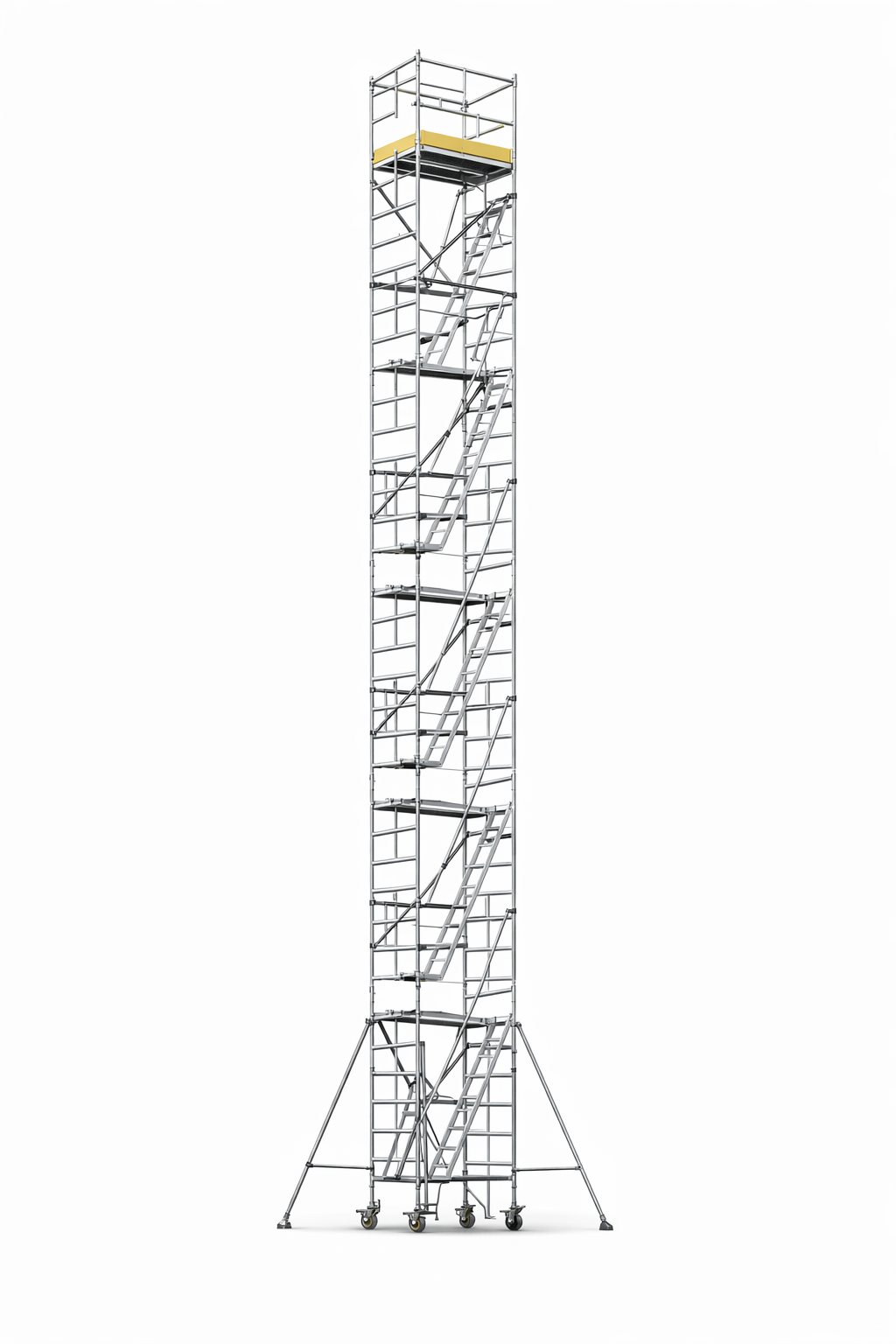 Stairway Scaffold – 1400(W) × 2000(L) × 15.20(H) - Platform Height - 14.30m, Over All Height 15.30m, Reaching Height 16.30m