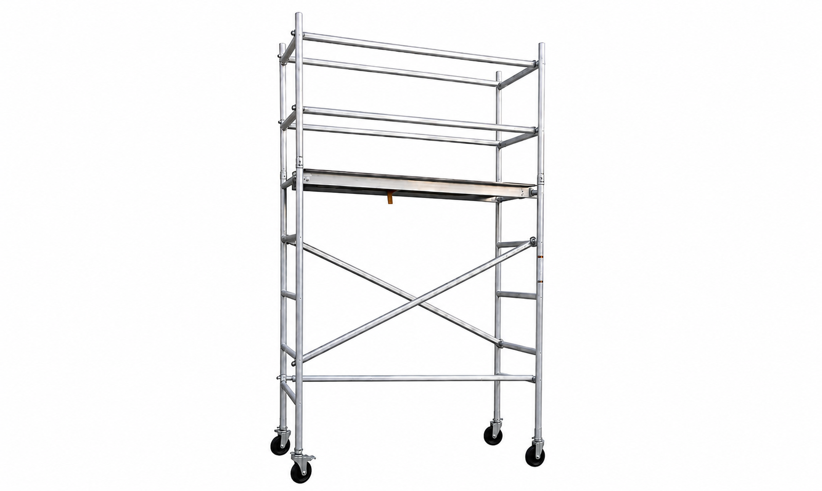 SINGLE WIDTH SCAFFOLD Size: 0.750(W) x 2.0(L) x 3.20 (H) , Platform Height - 2.20, Over All Height 3.20, Reaching Height 4.20 Metres